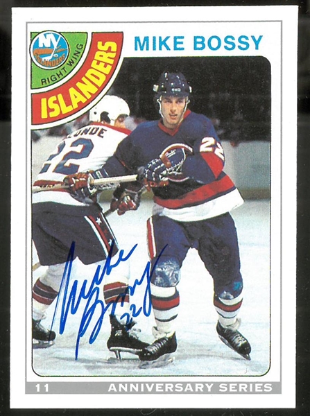 Mike Bossy Autographed 1992 O-Pee-Chee Anniversary