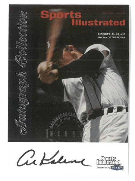 Al Kaline Autographed Fleer Sports Illustrated Card