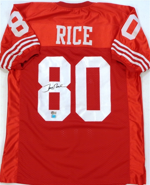 Jerry Rice Autographed 49ers Jersey (Red)