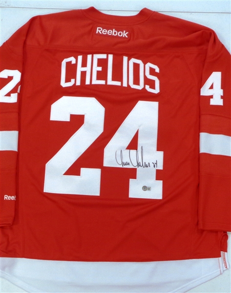 Chris Chelios Autographed Red Wings Jersey