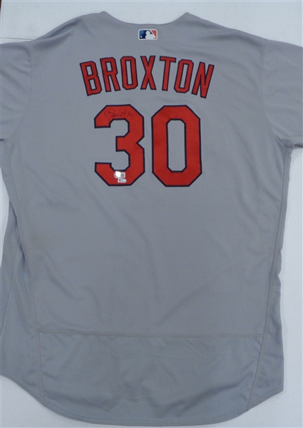 Jonathan Broxton Autographed Team Issued Cardinals Jersey