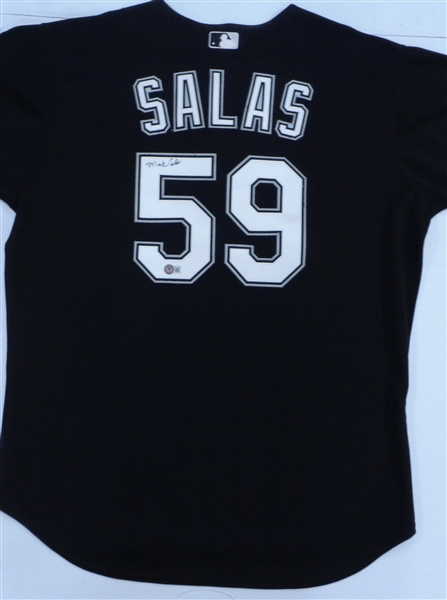 Mark Salas Autographed White Sox Jersey