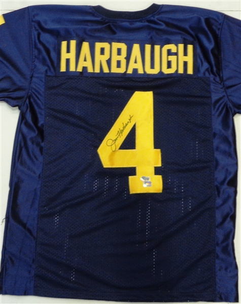Jim Harbaugh Autographed Michigan Jersey