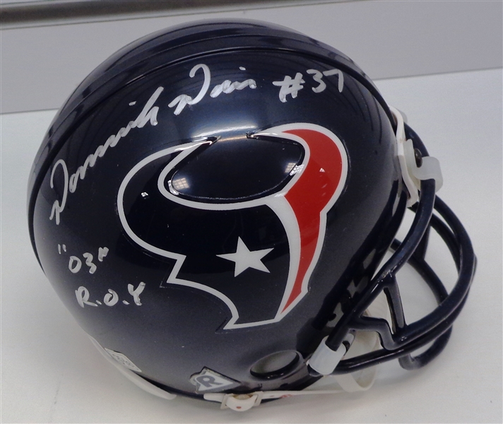 Domanick Davis Autographed Texans Mini Helmet