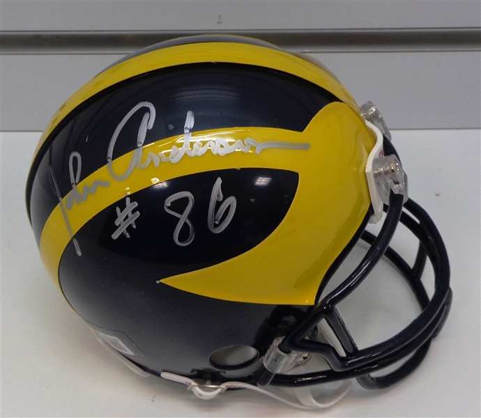 John Andeson Autographed Michigan Mini Helmet
