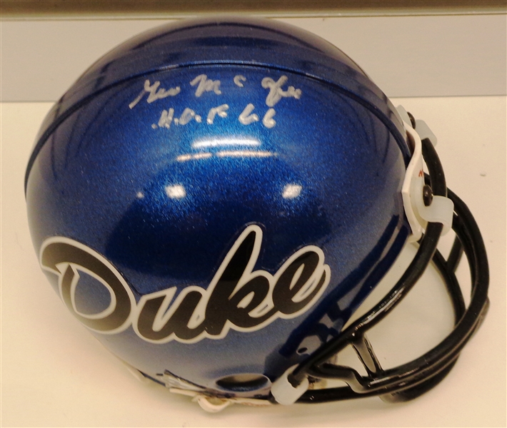 George McAfee Autographed Duke Mini Helmet