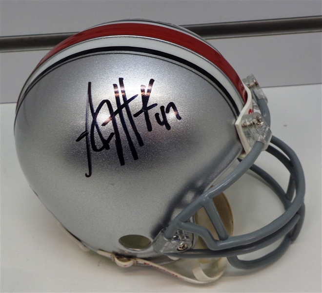 A.J. Hawk Autographed OSU Mini Helmet