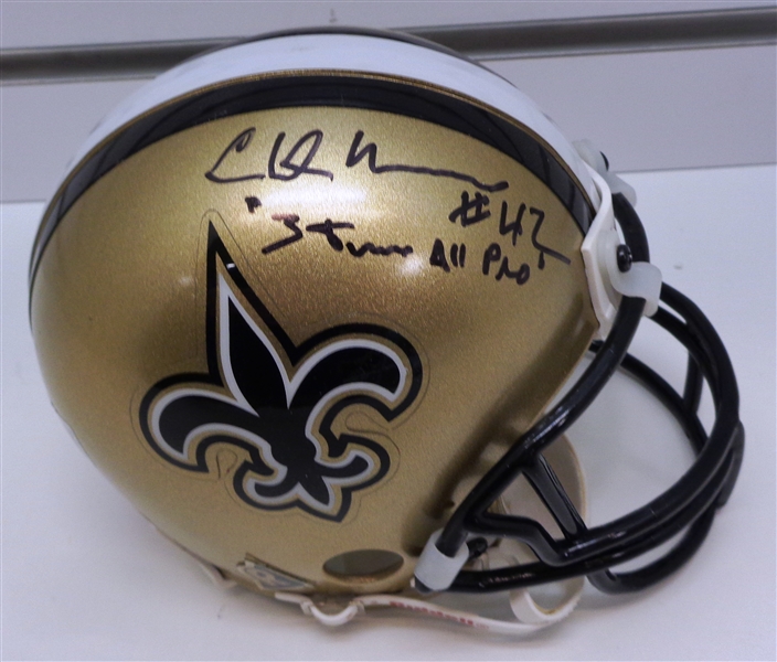 Chuck Muncie Autographed Saints Mini Helmet