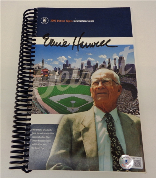 Ernie Harwell Autographed 2002 Tigers Media Guide