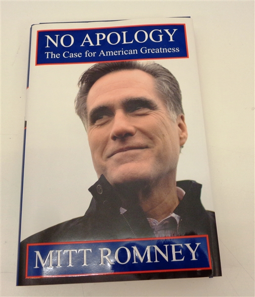 Mitt Romney Autographed "No Apology" Book