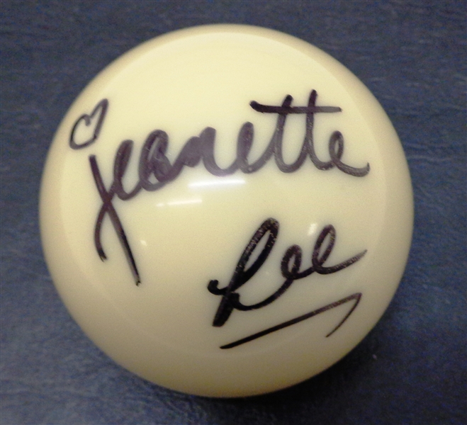 Jeanette Lee Autographed Cue Ball