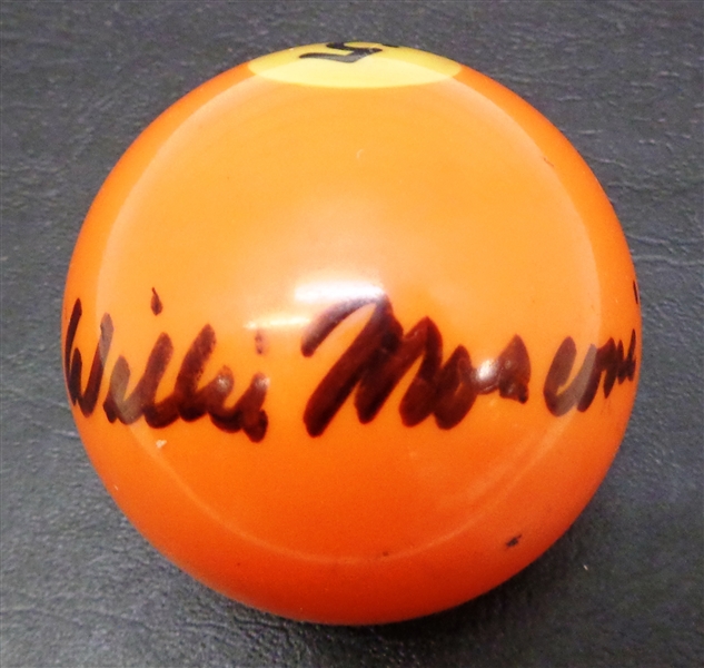 Willie Mosconi Autographed 5 Ball