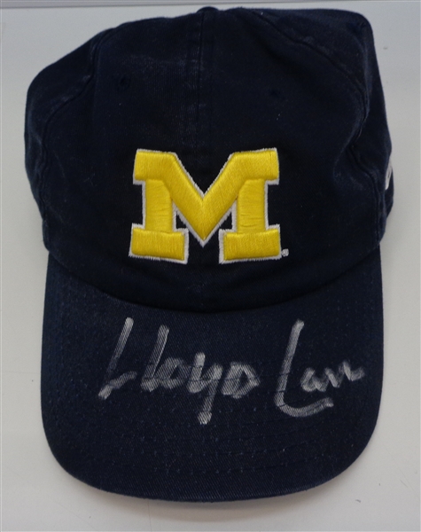Lloyd Carr Autographed Michigan Block M Hat