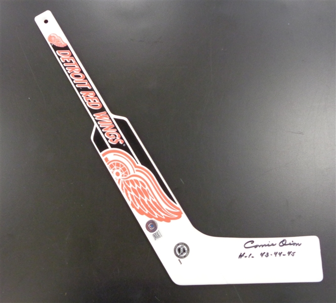 Connie Dion Autographed Red Wings Mini Stick