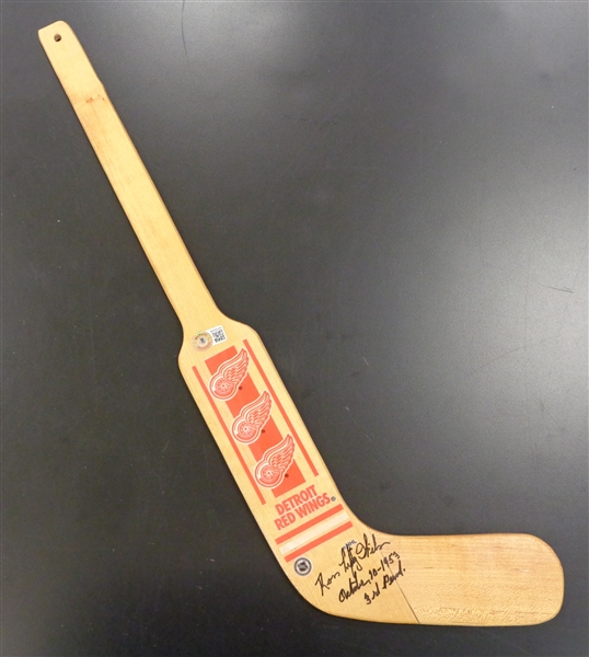 Lefty Wilson Autographed Red Wings Mini Stick
