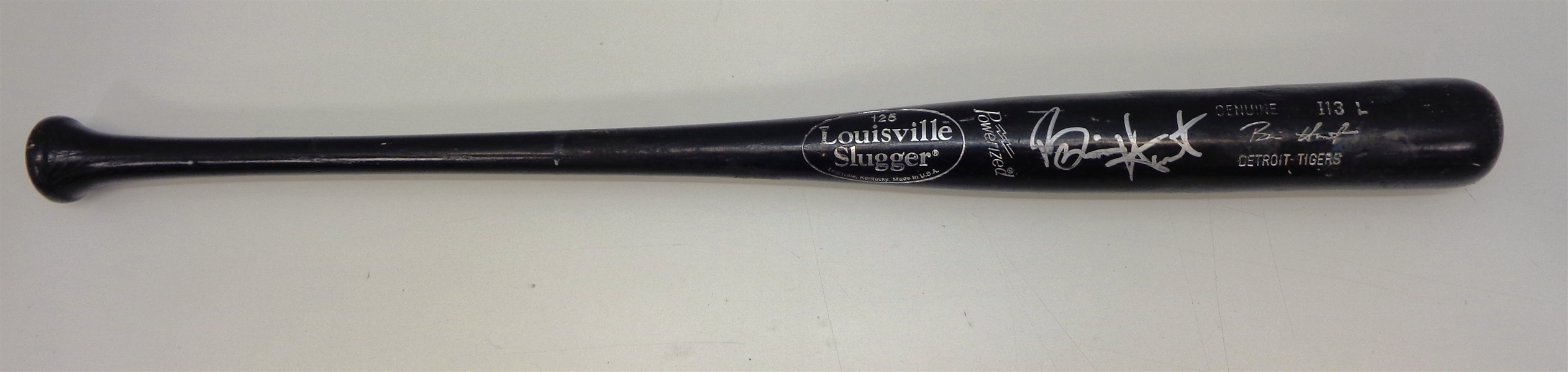 Brian Hunter Game Used Autographed Bat