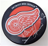 Slava Fetisov Autographed Red Wings Puck