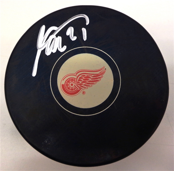 Tomas Tatar Autographed Red Wings Puck
