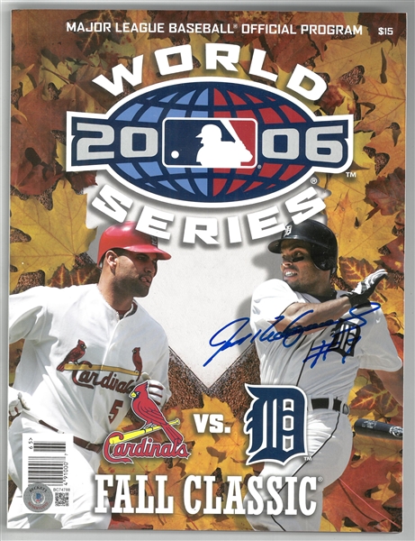 Ivan Rodriguez Autographed 2006 World Series Program