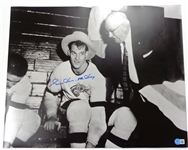 Gordie Howe Autographed 16x20 Wearing Hat