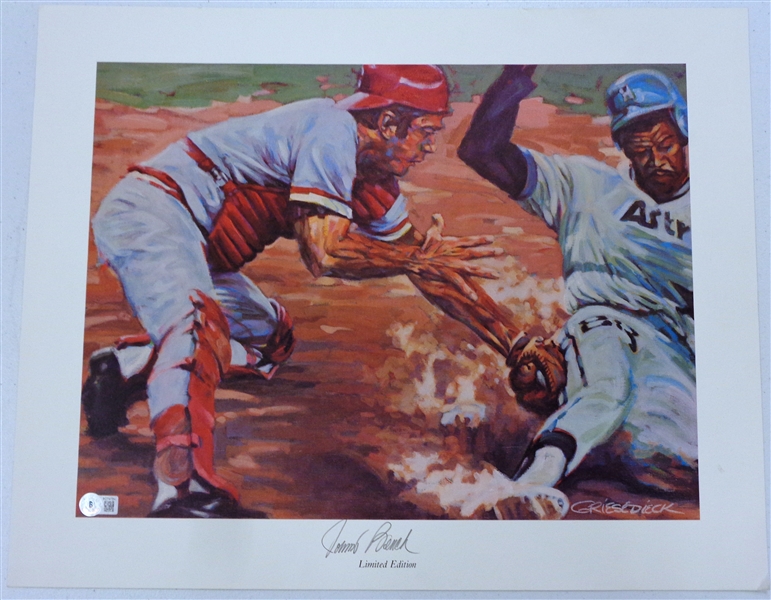 Johnny Bench Autographed 16x20 Lithograph
