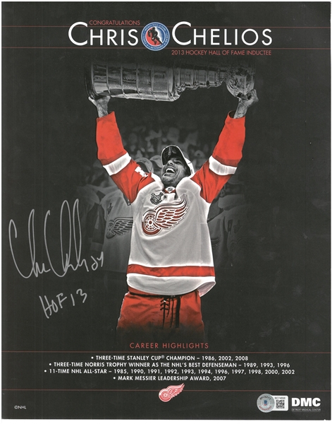 Chris Chelios Autographed 11x14