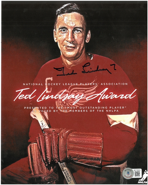 Ted Lindsay Autographed 8x10