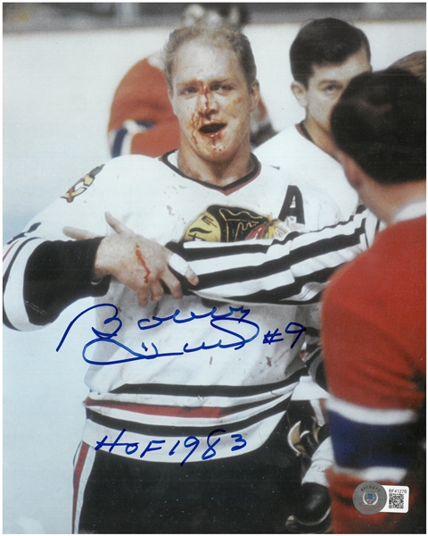 Bobby Hull Autographed 8x10 Bloody