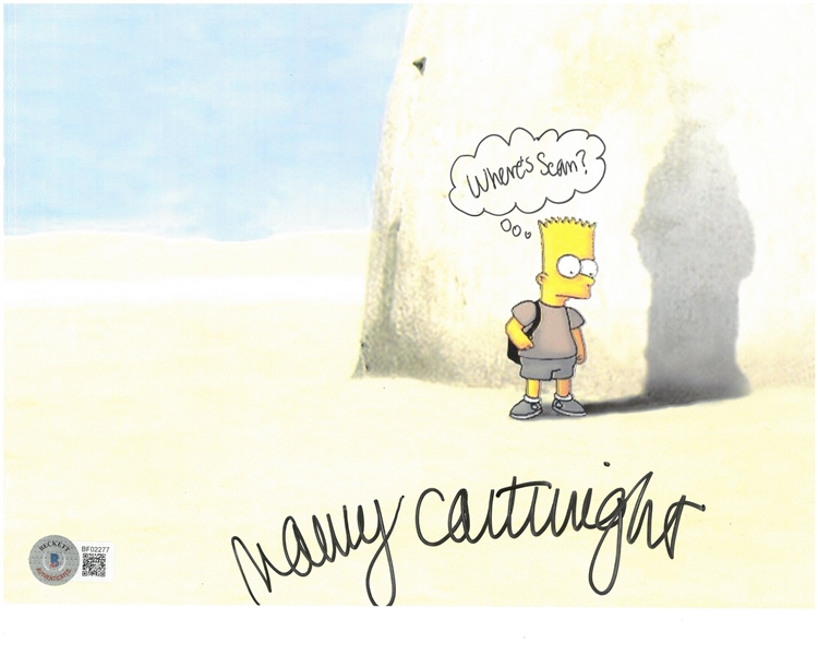 Nancy Cartwright Autographed Bart Simpson 8x10