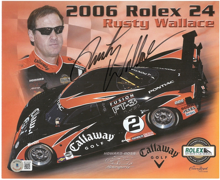 Rusty Wallace Autographed 8x10