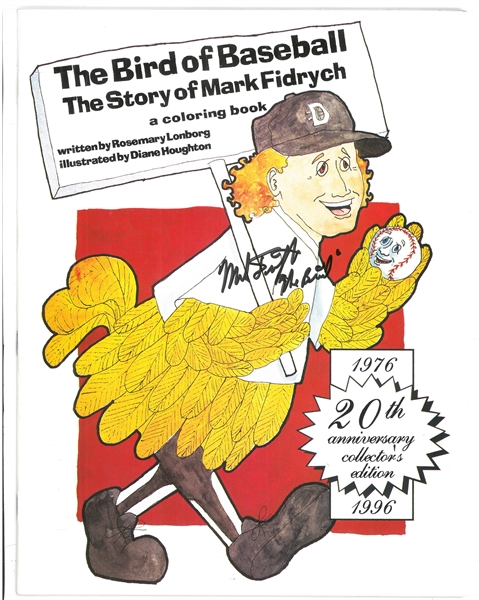 Mark "The Bird" Fidrych Autographed Coloring Book