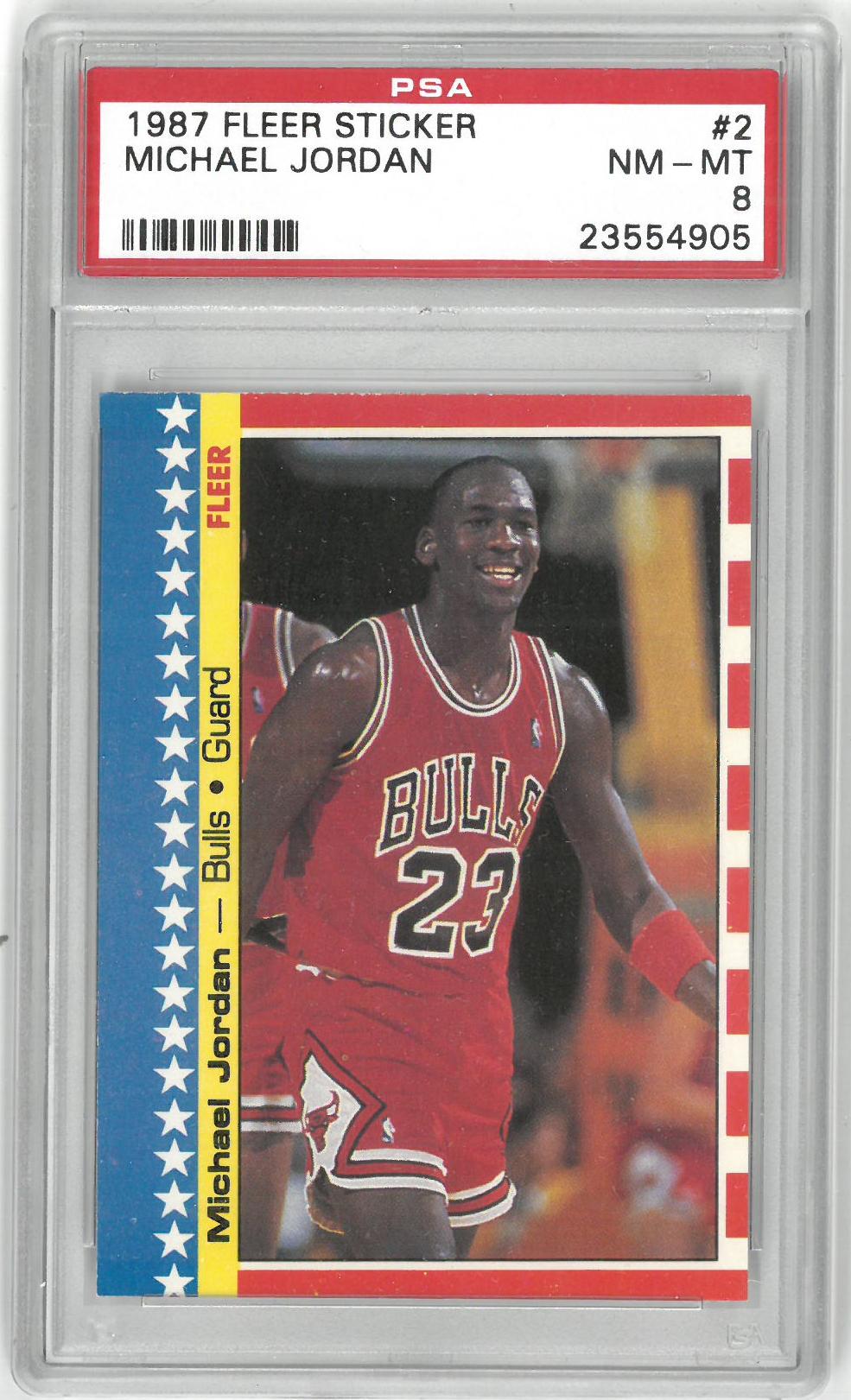 Lot Detail - Michael Jordan 1987/88 Fleer PSA 8 Sticker