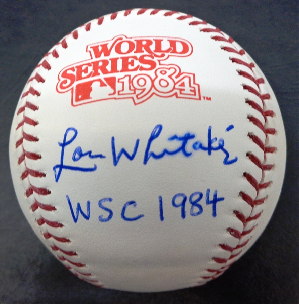 Lou Whitaker Autographed 1984 World Series Ball w/ 84 WSC