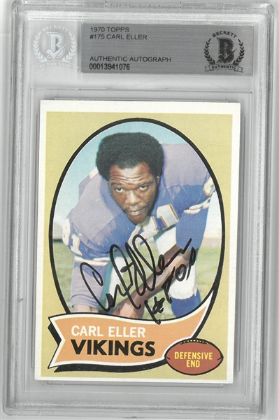 Carl Eller Autographed 1970 Topps