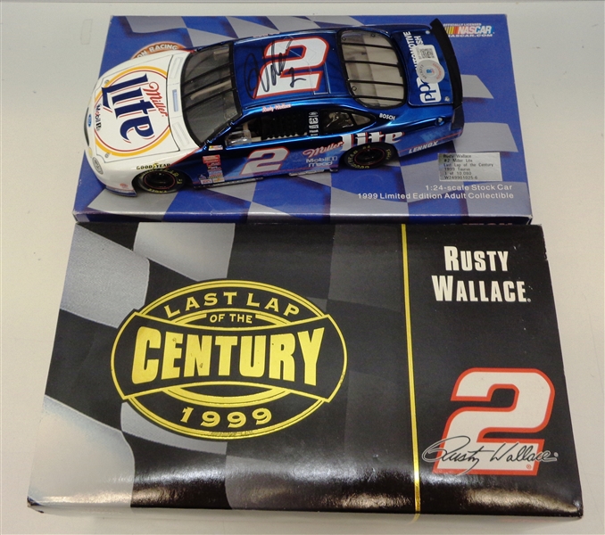 Rusty Wallace Autographed 1/24 Scale Die Cast