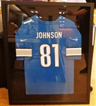 Calvin Johnson Autographed Framed Jersey (pick up only)