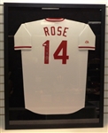 Pete Rose Autographed Framed Jersey (pick up only)