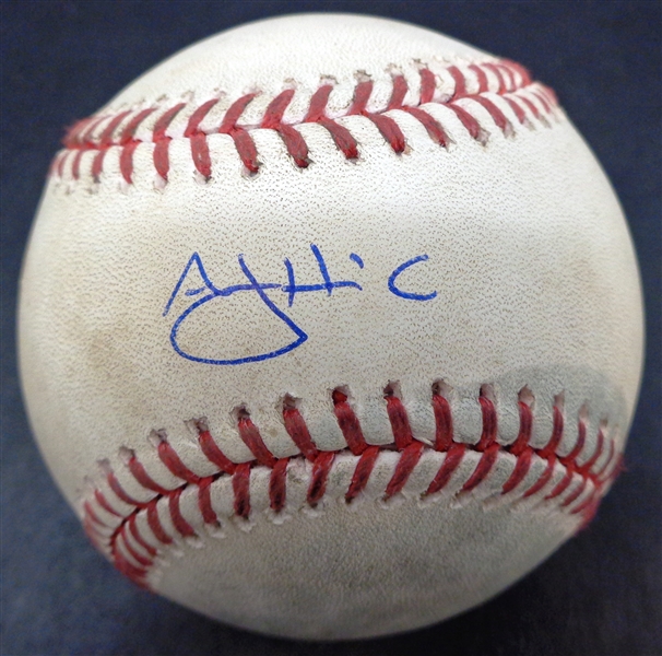 A.J. Hinch Autographed 2021 Opening Day Game Used Baseball