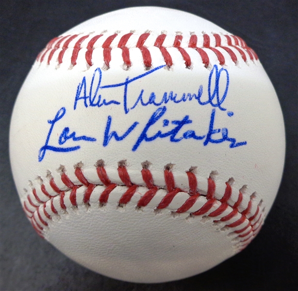Alan Trammell & Lou Whitaker Autographed Baseball