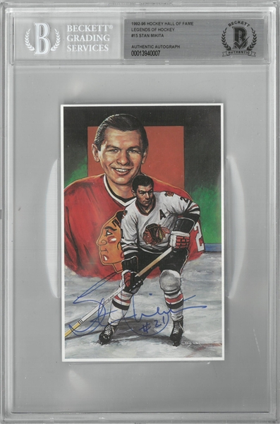 Stan Mikita Autographed Legends of Hockey Card