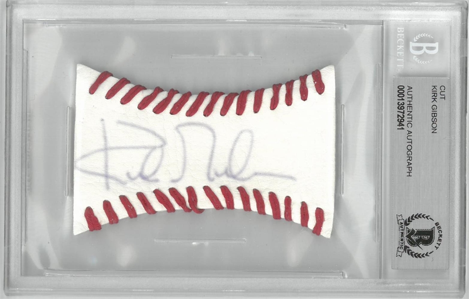 Kirk Gibson Autographed Baseball Cut
