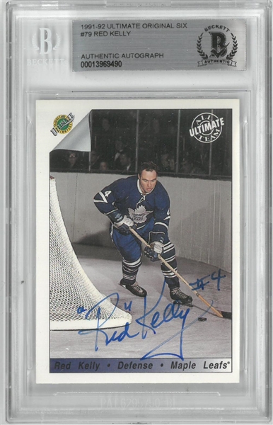 Red Kelly Autographed 1991/92 Ultimate