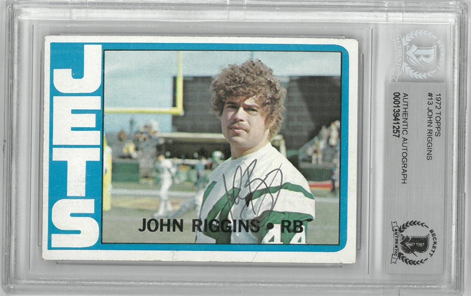 John Riggins Autographed 1972 Topps Rookie Card