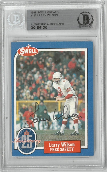 Larry Wilson Autographed 1988 Swell