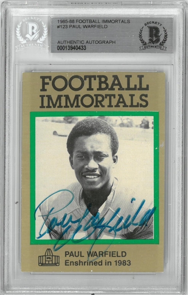 Paul Warfield Autographed 1985-88 Football Immortals