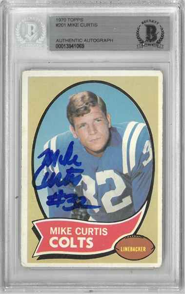 Mike Curtis Autographed 1970 Topps