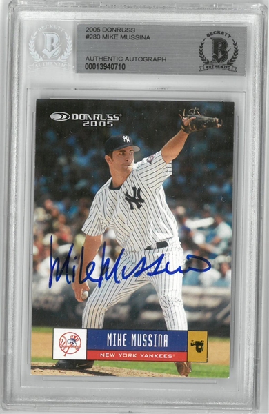 Mike Mussina Autographed 2005 Donruss