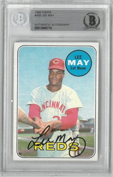 Lee May Autographed 1969 Topps