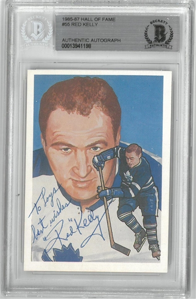 Red Kelly Autographed 1985-87 Hall of Fame
