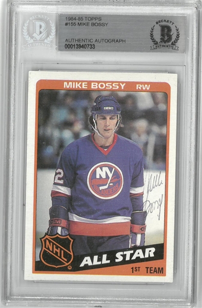 Mike Bossy Autographed 1984/85 Topps